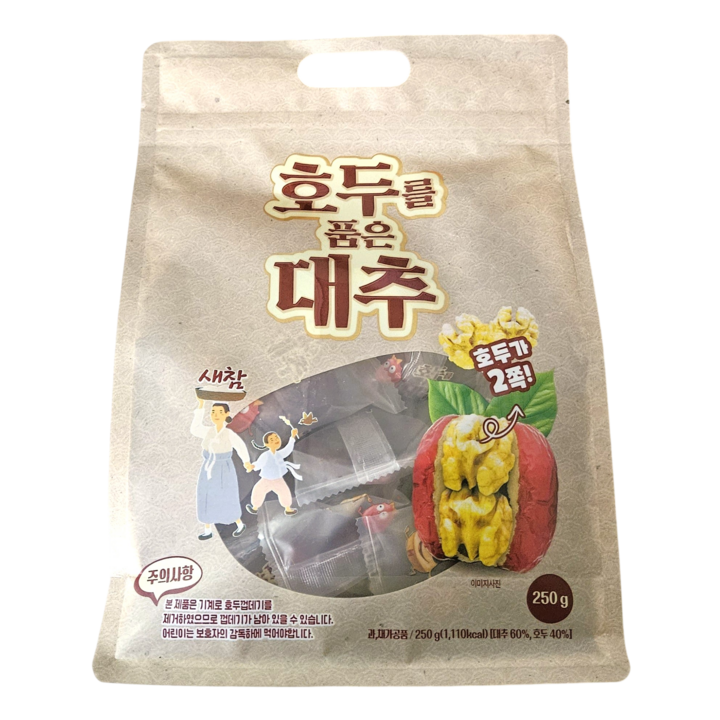 호두를 품은 대추 250g 대추호두말이 개별포장 어르신간식 문과자마을, 1개