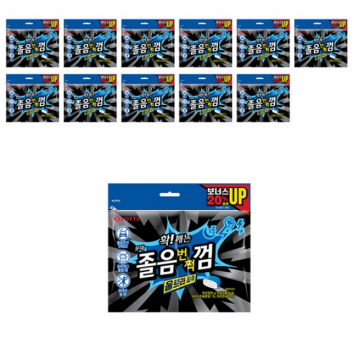 롯데웰푸드 졸음번쩍 껌 울트라 파워, 96g, 12개