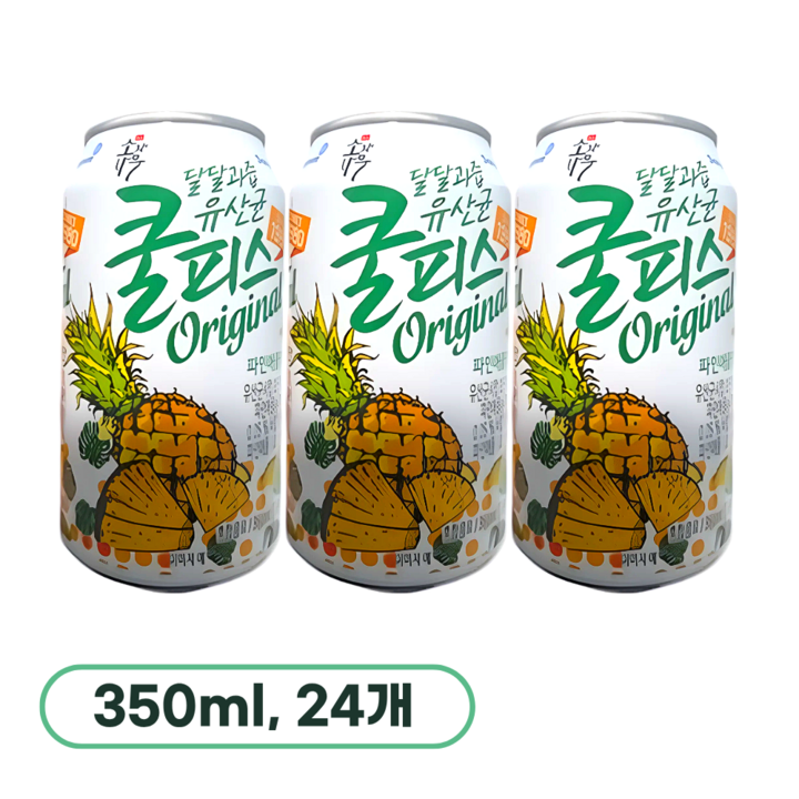 동원 쿨피스 파인애플, 350ml, 24개
