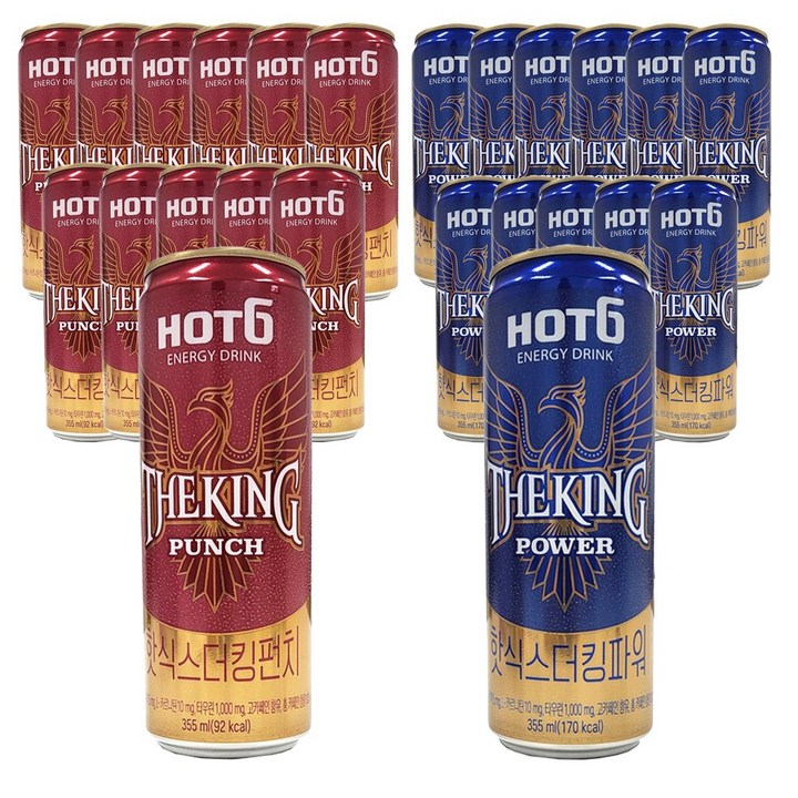 핫식스 더킹 355ml 펀치 12캔+파워 12캔, 단일품목