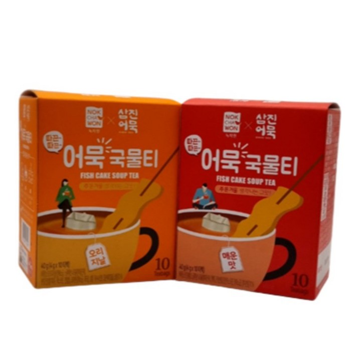 삼진어묵 어묵국물티 오리지널 매운맛 혼합구성 캠핑용 오뎅차 2종 세트, 40g, 단품