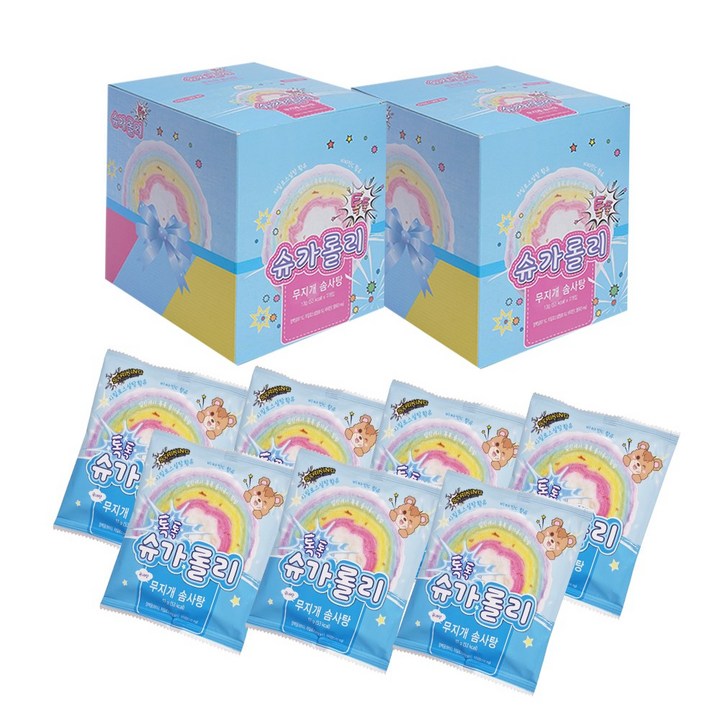 톡톡 슈가롤리 솜사탕 큐브 13g, 14개