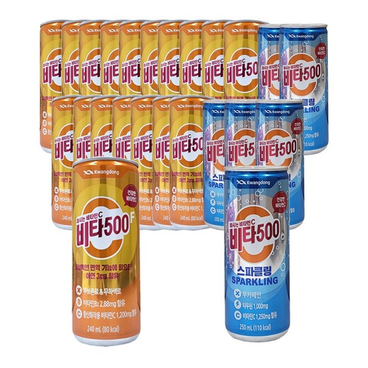 올따옴기획 비타500캔240ml 18개+스파클링240ml 6개, 1세트, 240ml