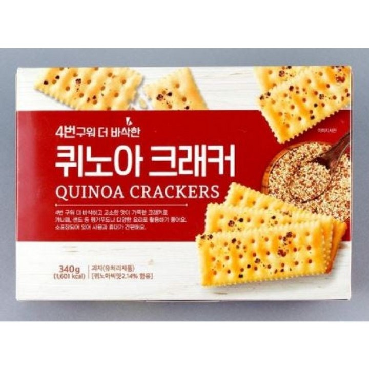 4번구워 더 바삭한 퀴노아 크래커, 1개, 340g