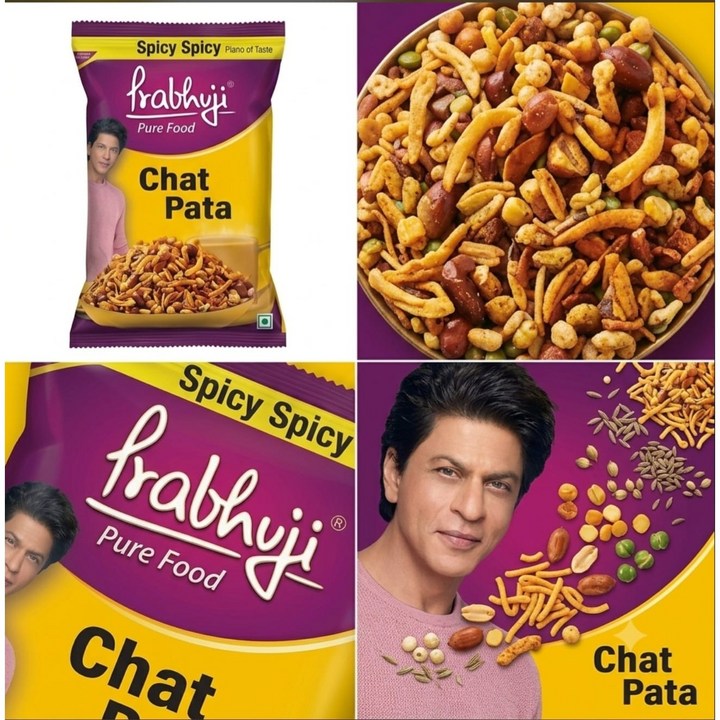 PRABHUJI CHAT PATA MIXTURE ( INDIAN SNACKS ) 파라부지아 차트파타 인도과자, 1개, 150g