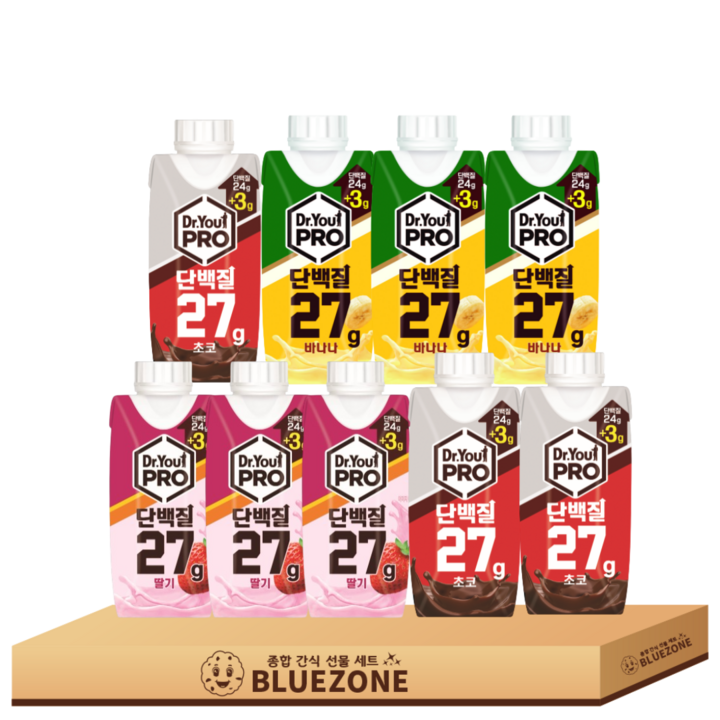 [블루존] 닥터유 프로 단백질드링크27g 250ml 초코3 바나나3 딸기3 총 2515g