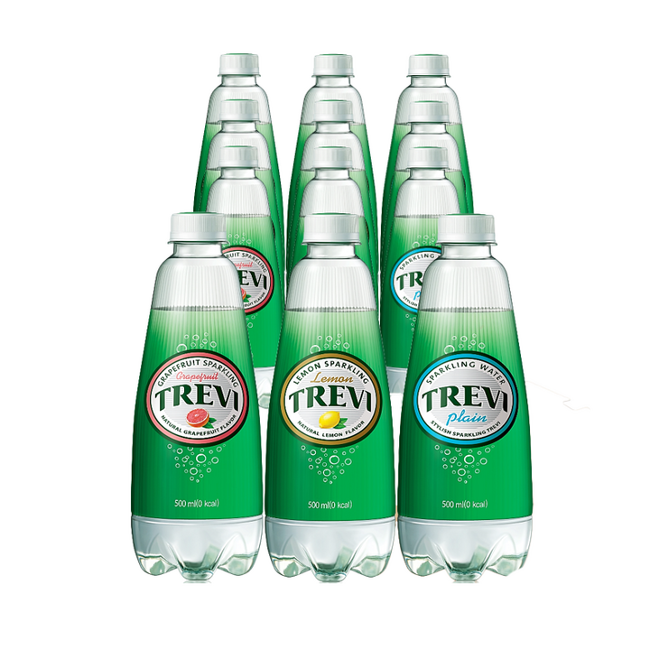 [안녕골목마켓] 트레비500ml_3종세트 레몬4+자몽4+플레인4, 1개, 500ml