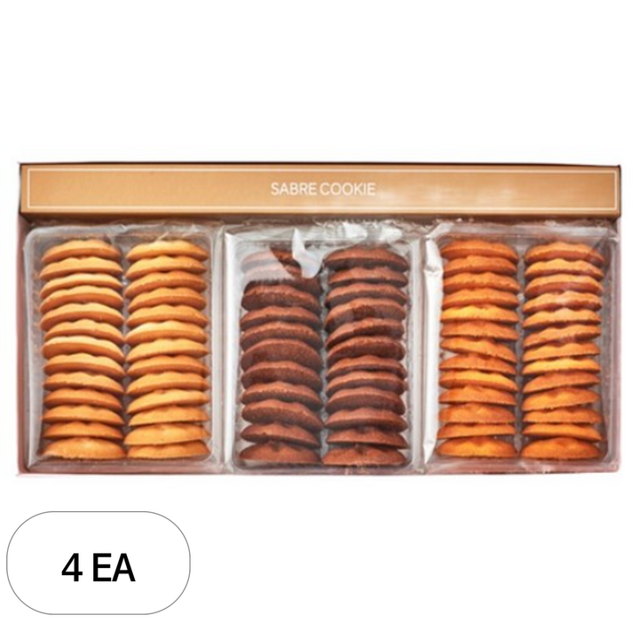 신라명과 세가지맛 사브레쿠키, 260g, 4개