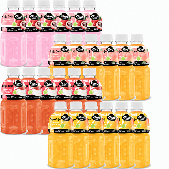 코조코조 제로 4종 혼합 리치 홍차 망고 복숭아, 24개, 320ml