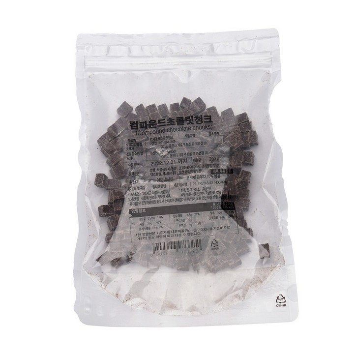 컴파운드 초콜릿 청크 200g 선인 토핑, 1개