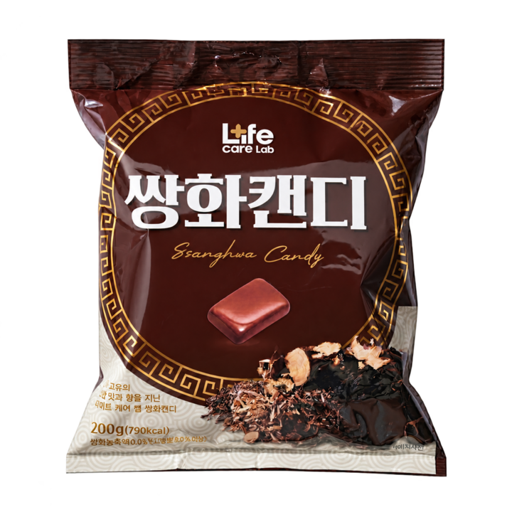 라이프케어랩 쌍화탕 캔디 건강 쌍화 목캔디 사탕 간식, 1개, 200g