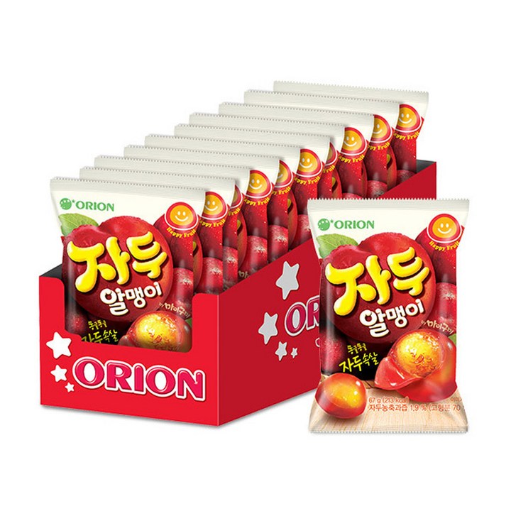 마이구미 자두 알맹이 젤리, 67g, 10개