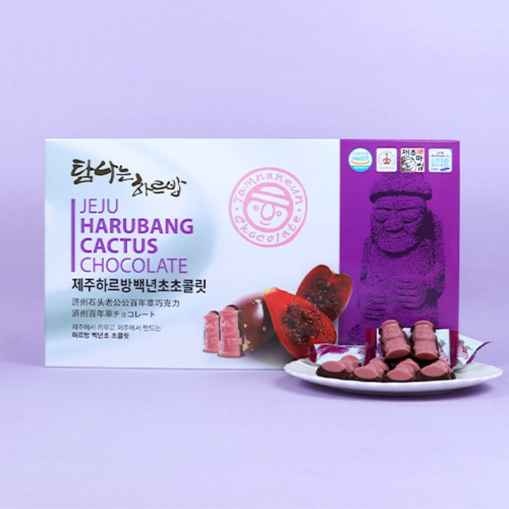 하르방 백년초 초콜릿 32개입 제주 기념품 선물, 1개, 192g