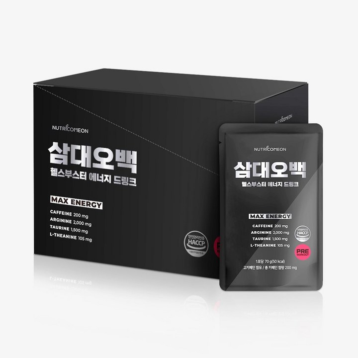 뉴트리커먼 삼대오백 파워업 에너지드링크 헬스보충제 아르기닌 운동전부스터 음료, 70g, 15포
