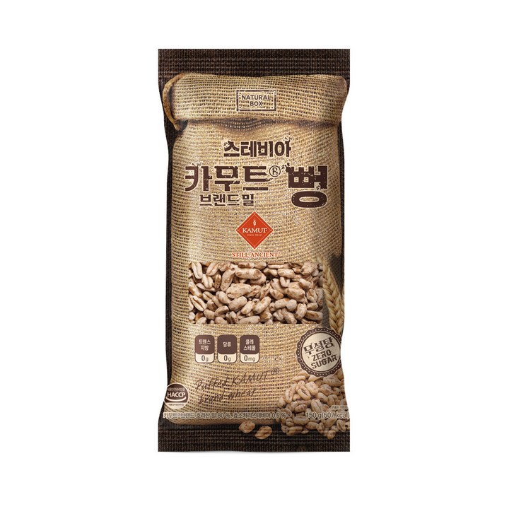 내추럴박스 카무트 브랜드 밀 뻥 무설탕, 150g, 1개