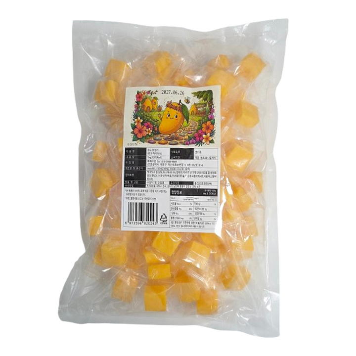 [본사직영] 탑플룻 망고젤리 과일젤리 1kg 대용량, 1개