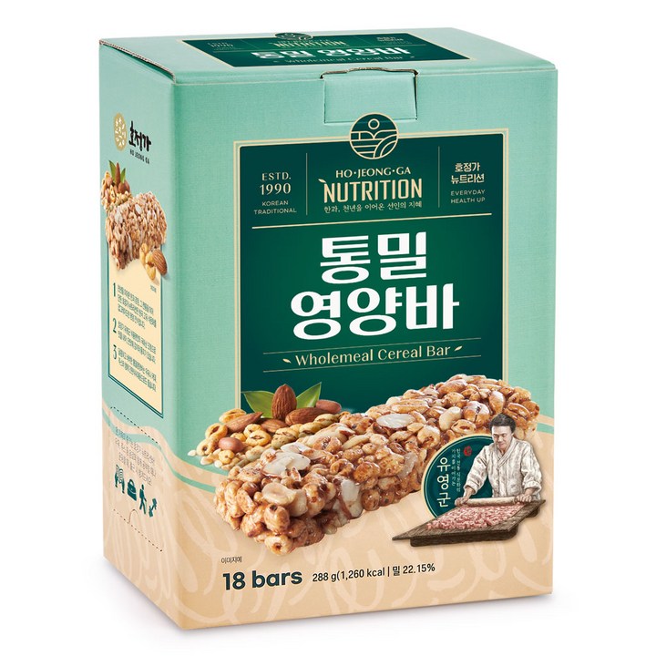 호정가 통밀 영양바 18p, 288g, 1개