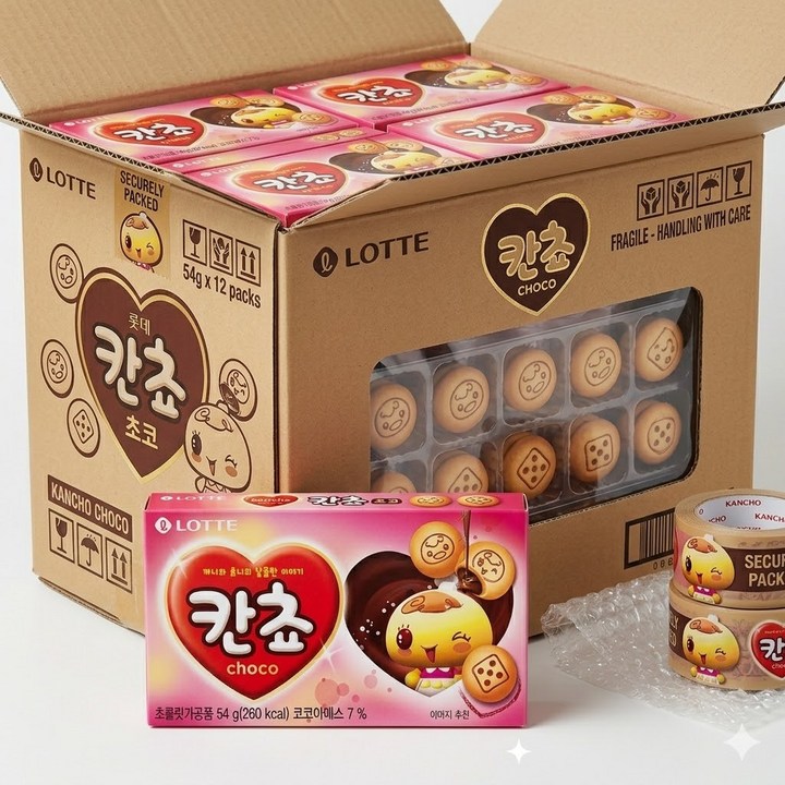 롯데웰푸드 칸쵸 초코, 54g, 32개