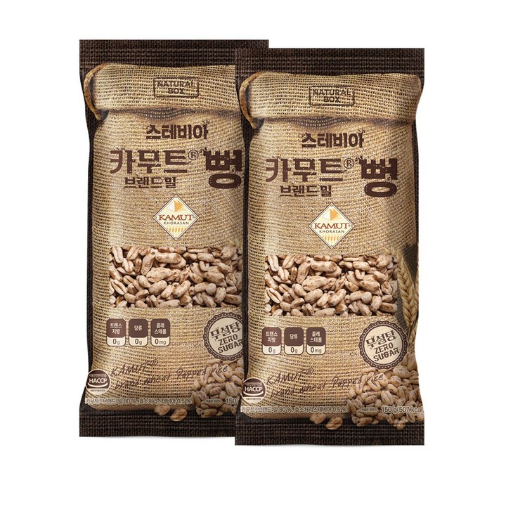 내추럴박스 카무트 뻥 무설탕, 150g, 2개