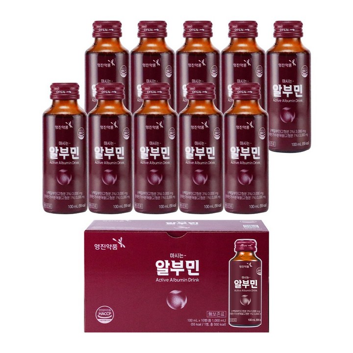 영진약품 마시는 알부민 단백질 보충 활력 케어 데일리 영양 음료, 100ml, 10개