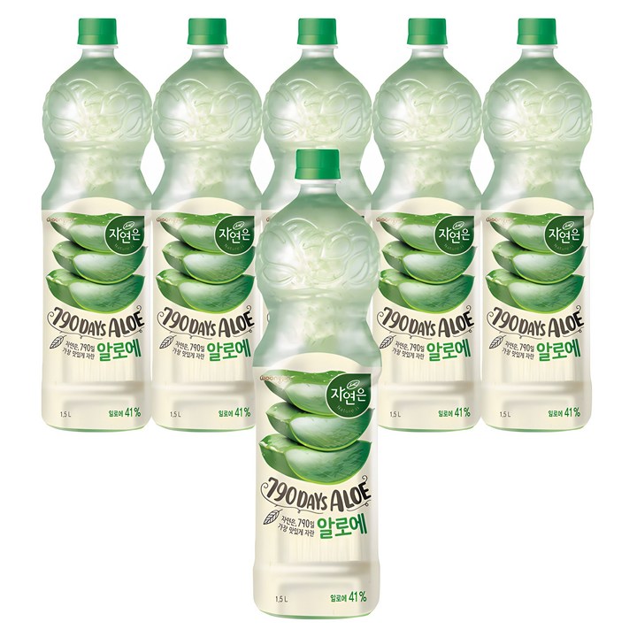 자연은 790일 알로에 주스 페트, 1.5L, 6개