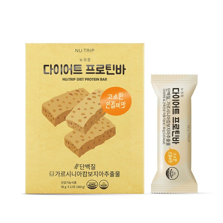 뉴트립 다이어트 프로틴바 12p, 360g, 1개
