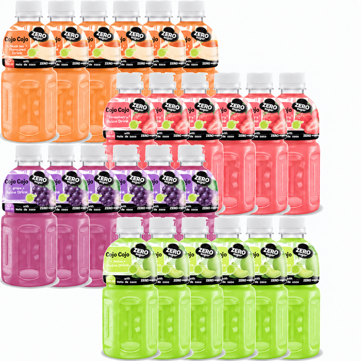 코조코조 제로 4종 혼합 홍차 딸기 포도 멜론, 24개, 320ml