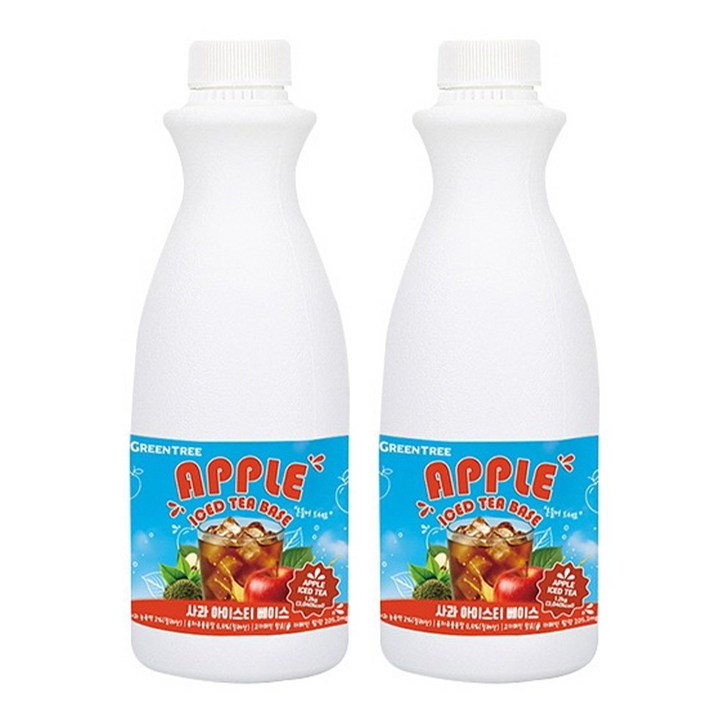 그린트리 사과 아이스티 베이스, 2개, 1.2kg