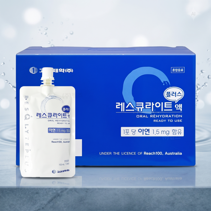 고려제약 레스큐라이트 플러스액 마시는 포도당 비타민 혼합음료 어린이, 1세트, 1.2L