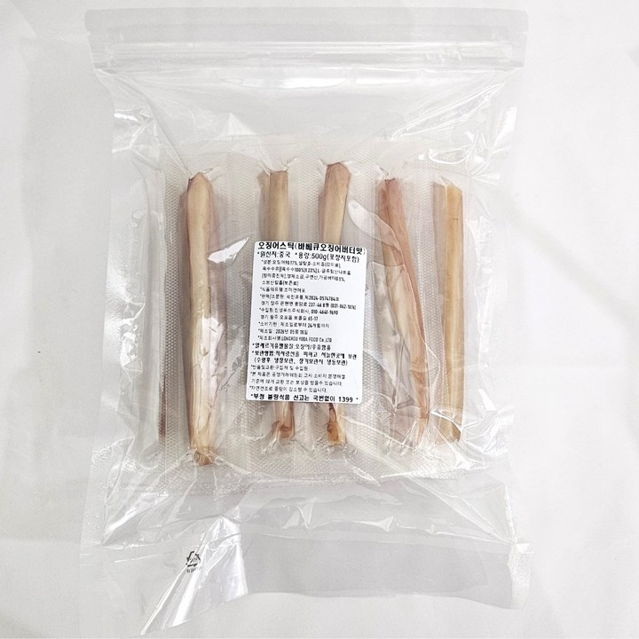 세진유통 오징어스틱 버터맛 바베큐오징어 개별포장, 1개, 500g
