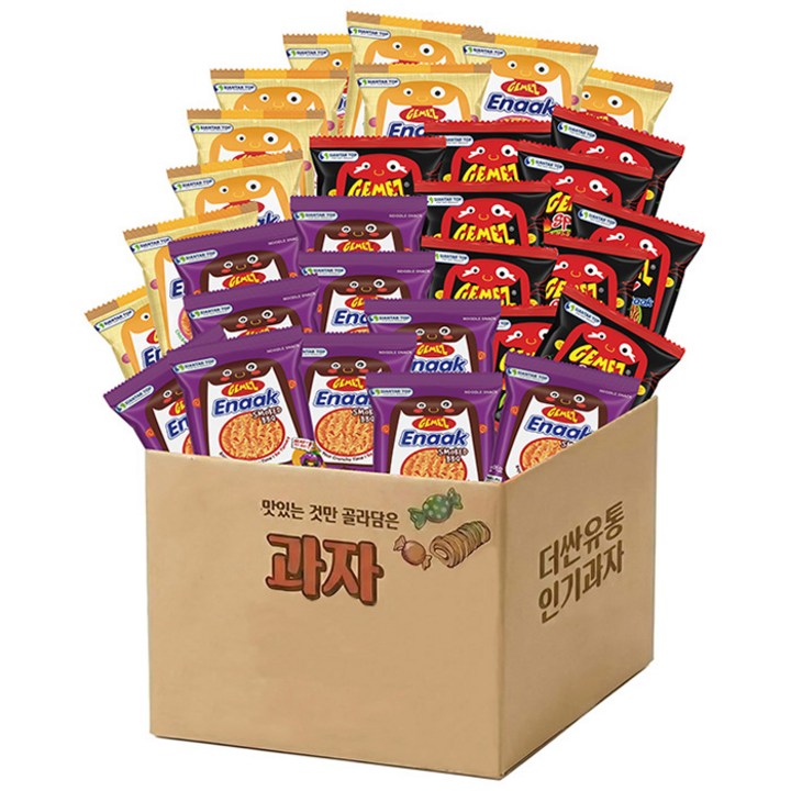 게메즈 에낙 3종 혼합 스파이시 치킨맛 스모크바베큐 30개입 개별포장, 440g, 1세트