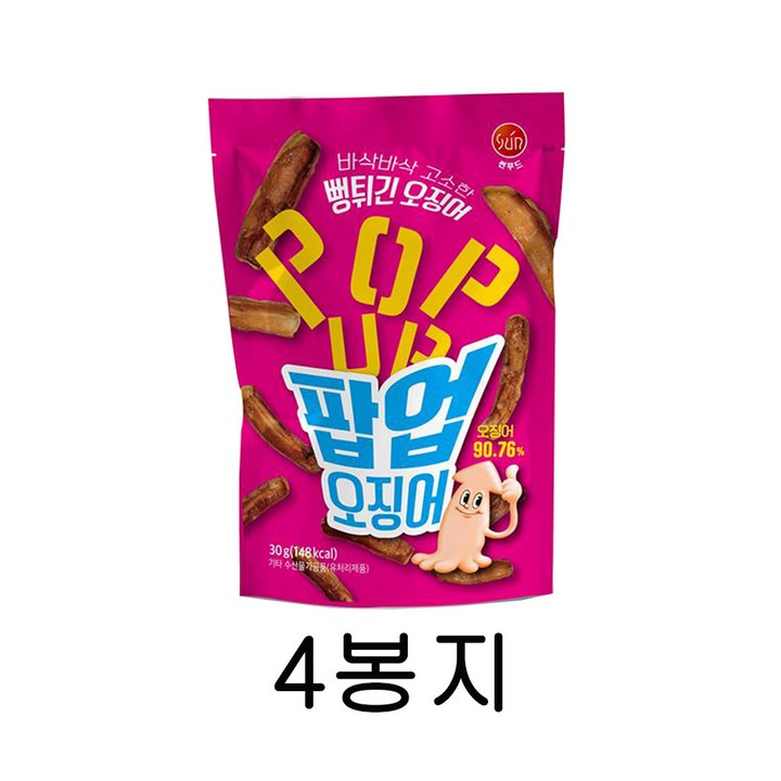 썬푸드 팝업 오징어, 4개, 30g