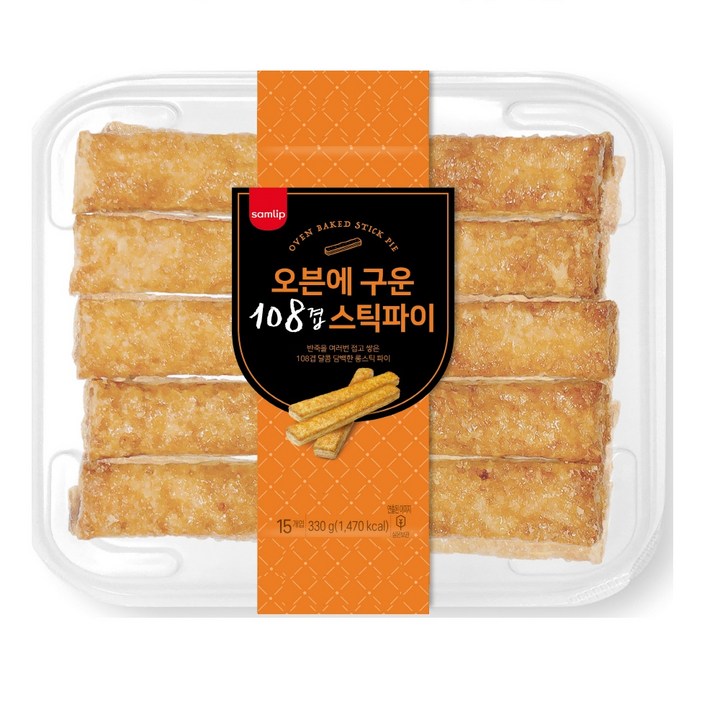 삼립 오븐에 구운 108겹 스틱 파이 15p, 330g, 4개