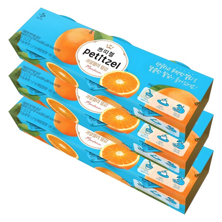 쁘띠첼 과일젤리 밀감, 90g, 9개