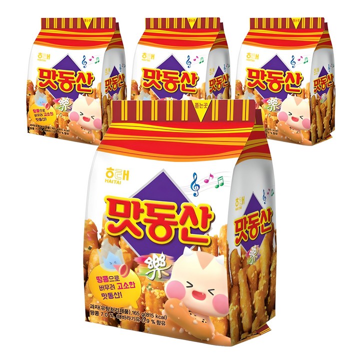 해태제과 맛동산, 165g, 4개