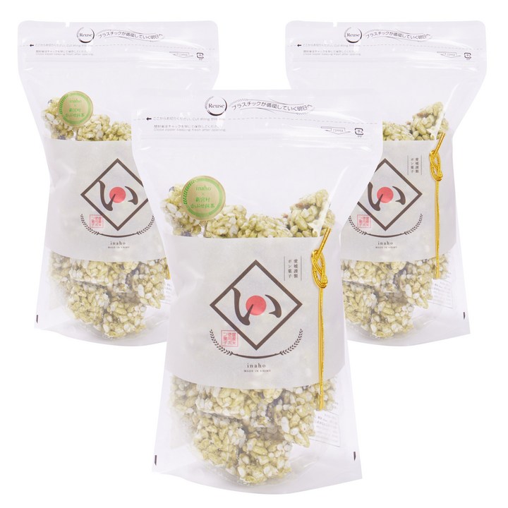 inaho 신궁 카부세 말차 뻥튀기, 3개, 80g