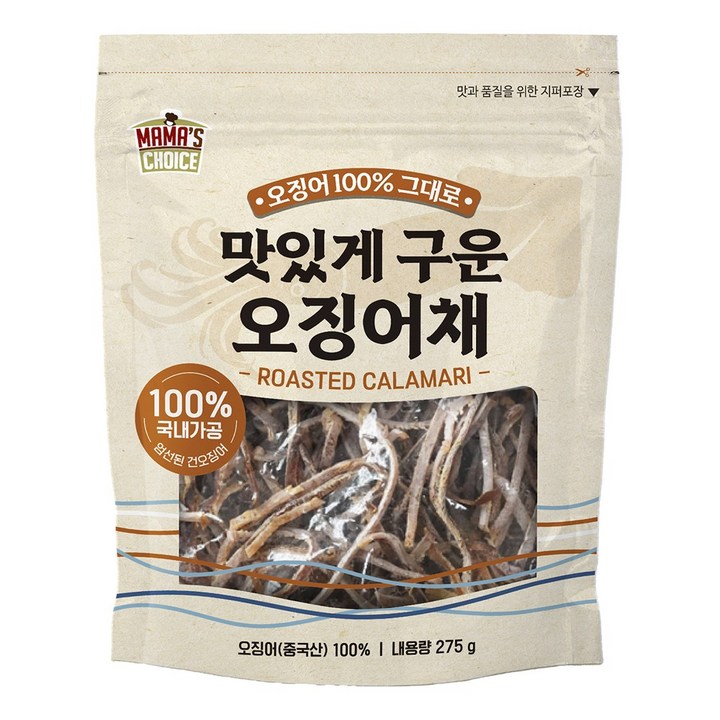 마마스 초이스 오징어 구운 오징어채 맛있게 편리한 275G snack, 1개