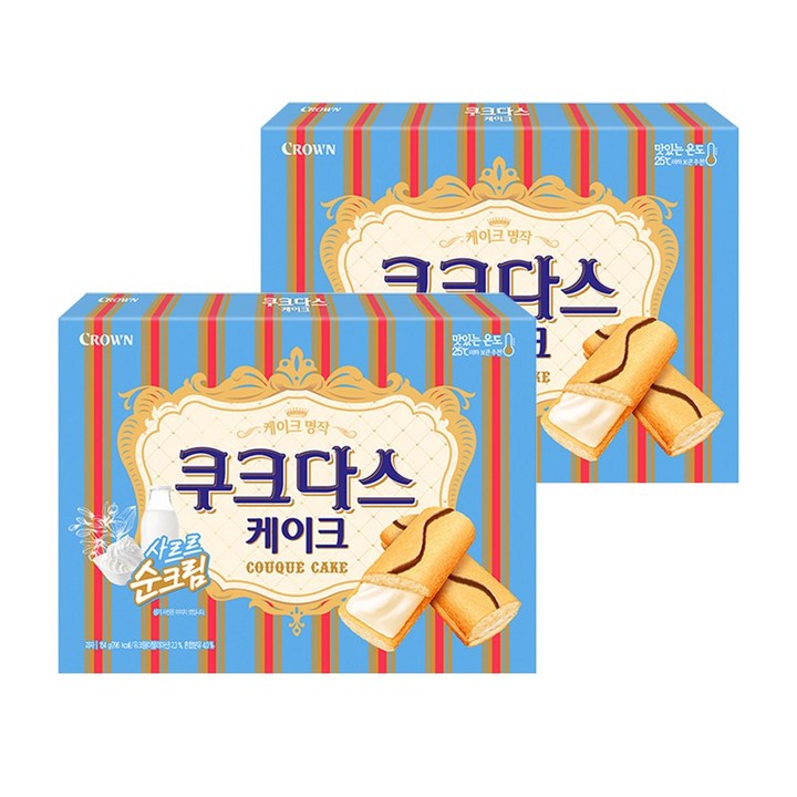 쿠크다스 케이크, 154g, 2개
