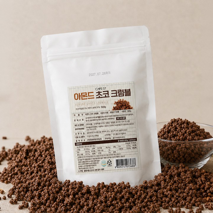카페57 아몬드 초코 크럼블 500g, 1개