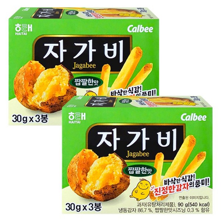 자가비 짭짤한 맛 3p, 90g, 2개
