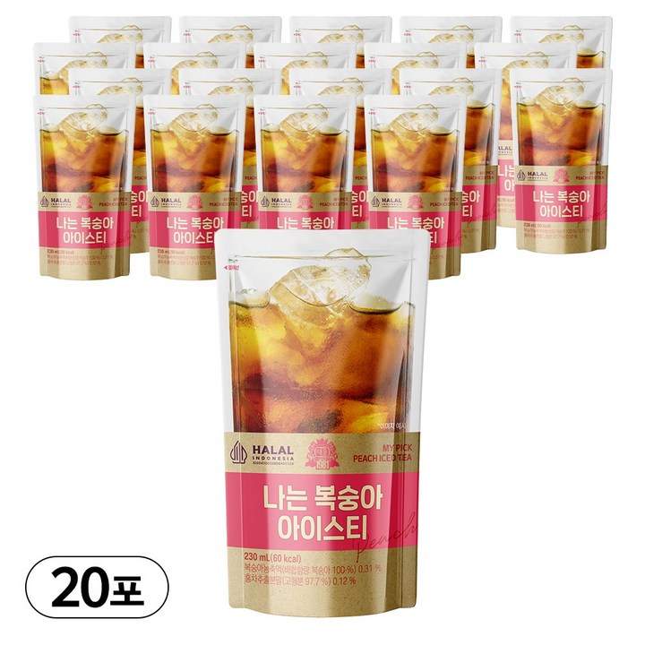 [태웅식품] 나는 복숭아아이스티 230ml, 20개