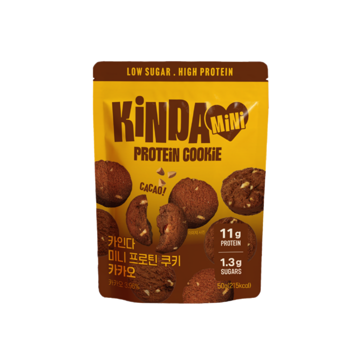 카인다 무설탕 미니 단백 쿠키 카카오 초코맛, 1개, 50g