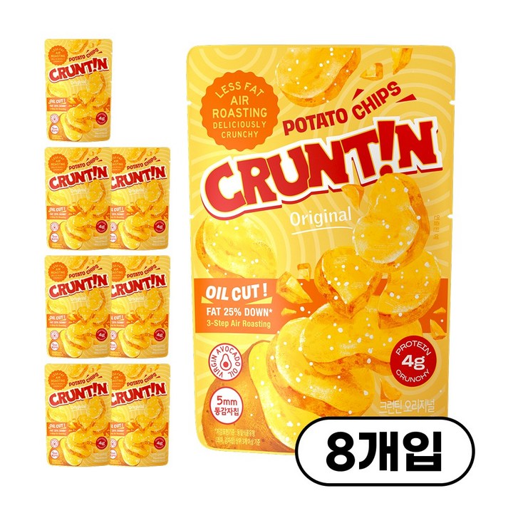 [공식몰] 크런틴 5mm 통감자칩 오리지널, 2박스, 220g