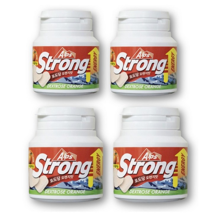 알프스스트롱 포도당캔디 오렌지맛, 60g, 4개