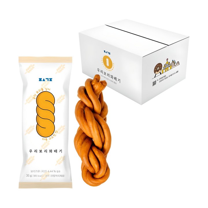 편식공장 우리보리 꽈배기, 35g, 12개