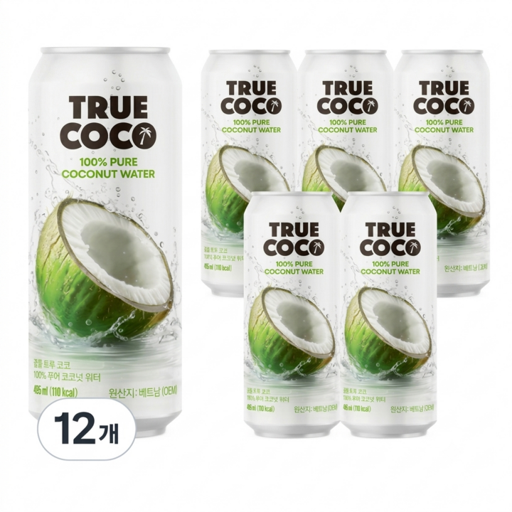 클룹 트루 코코 퓨어 코코넛워터, 495ml, 12개