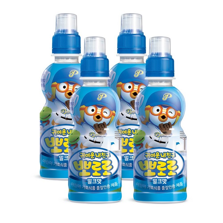 뽀로로 어린이음료, 235ml, 4개