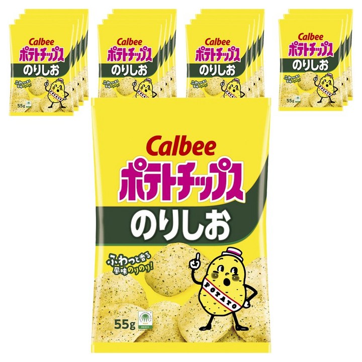 가루비 감자칩 포테이토칩 노리시오 김맛 55g 16개