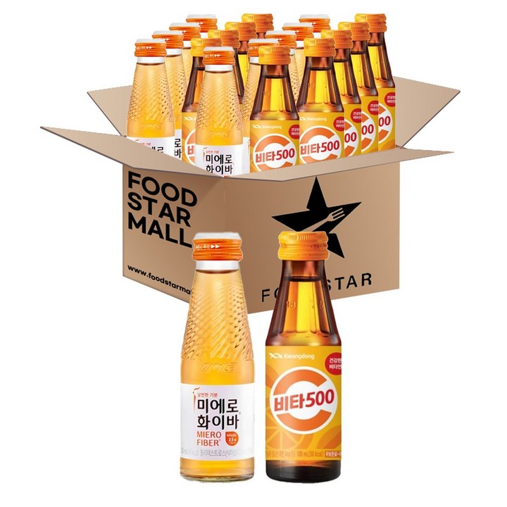 푸드스타 미에로화이바 100ml + 비타500 100ml 각10입, 20개