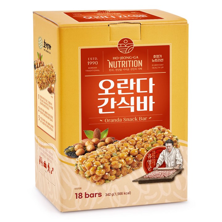호정가 오란다간식바 (18개입), 1개, 342g